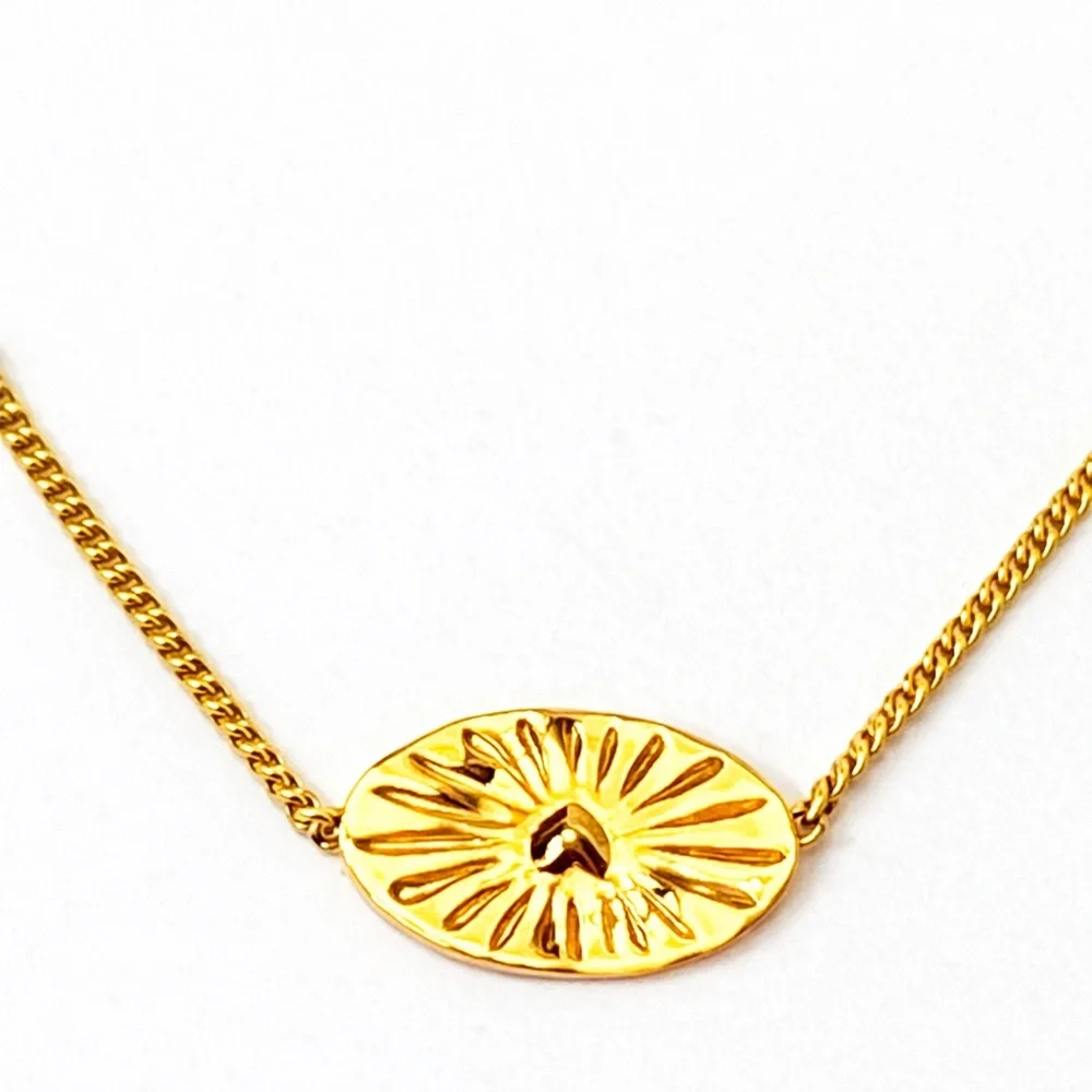 MONICA VINADER 14K GOLD TALISMAN HEART BRACELET